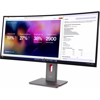 Lenovo ThinkVision P40wd-40 39.7" ívelt IPS LED monitor fekete 120Hz (Eclipse Black)