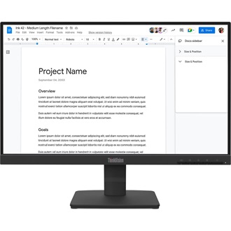 Lenovo ThinkVision S22-4e 21.5" IPS LED monitor fekete