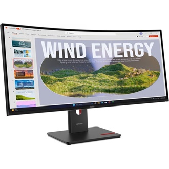 Lenovo ThinkVision T34WD-40 34" ívelt VA LED monitor fekete 120Hz
