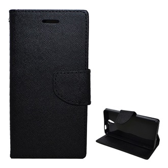 Lenovo Vibe S1 Lite Gigapack tok álló, bőr hatású FLIP, prémium, FEKETE