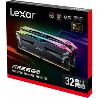 Lexar Ares 32GB 7200MT/s DDR5 memória CL34 Kit of 2 fekete RGB