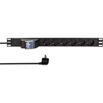 LogiLink 19" PDU 6-utas, 2 pólusú megszakítóval