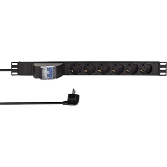 LogiLink 19" PDU 6-utas, 2 pólusú megszakítóval
