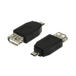 LogiLink USB-B 2.0 micro -> USB-A 2.0 M/F adapter fekete