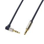 LogiLink Jack stereo 3,5mm M/M audio kábel 3m kék egyenes/90% 
