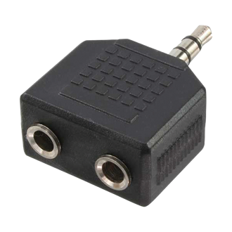 LogiLink Jack stereo 3,5mm (3pin) -> 2db Jack stereo 3,5mm (3pin) M/F adapter fekete