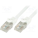 LogiLink RJ45 CAT6 U/UTP -> RJ45 CAT6 U/UTP M/M adatkábel 20m fehér