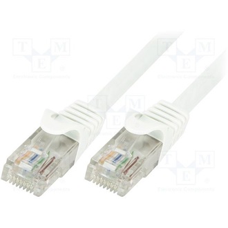LogiLink RJ45 CAT6 U/UTP -> RJ45 CAT6 U/UTP M/M adatkábel 20m fehér