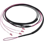 LogiLink Fiber trunk U-DQ(ZN)BH multimode 4db LC/UPC -> 4db LC/UPC M/M adatkábel 15m fekete OM4 50/125µ