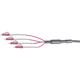 LogiLink Fiber trunk U-DQ(ZN)BH multimode 4db LC/UPC -> 4db LC/UPC M/M adatkábel 100m fekete OM4 50/125µ