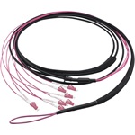 LogiLink Fiber trunk U-DQ(ZN)BH 8db LC/UPC -> 8db LC/UPC M/M adatkábel 50m fekete OM4 50/125µ