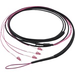 LogiLink Fiber trunk U-DQ(ZN)BH multimode 4db LC/UPC -> 4db LC/UPC M/M adatkábel 40m fekete OM4 50/125µ