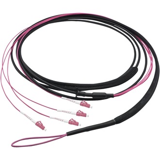 LogiLink Fiber trunk U-DQ(ZN)BH multimode 4db LC/UPC -> 4db LC/UPC M/M adatkábel 40m fekete OM4 50/125µ