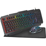 LogiLink Gaming Combo Set USB gaming billentyűzet + egér + egérpad fekete
