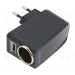 LogiLink Hálózati szivargyújtó töltő, + 1-port USB, 1000mA hálózati töltő adapter