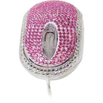 LogiLink ID0124 Rhinestone Stylus Pen Set USB optikai egér + érintőtoll rózsaszín