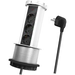 LogiLink LPS235A 3db villásdugó CEE 7/3 elosztó 1.8m fekete-fehér