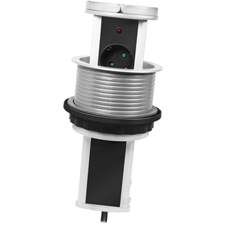 LogiLink LPS235A 3db villásdugó CEE 7/3 elosztó 1.8m fekete-fehér