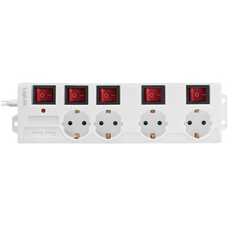 LogiLink LPS252 4db villásdugó CEE 7/3 elosztó 1.5m fehér