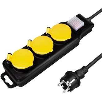 LogiLink LPS253 3db villásdugó CEE 7/3 elosztó 1.5m fekete