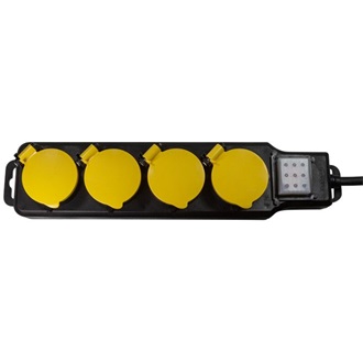 LogiLink LPS254 4db villásdugó CEE 7/3 elosztó 1.5m fekete