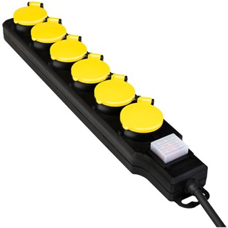 LogiLink LPS256 6db villásdugó CEE 7/3 elosztó 1.5m fekete