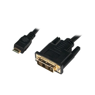 LogiLink HDMI mini C -> DVI-D M/M video jelkábel 1m fekete