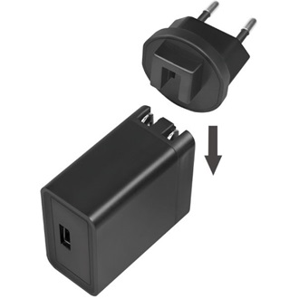 LogiLink PA0188 Travel Charger 18W univerzális hálózati töltő adapter 3-plug 100+ ország (QC3.0)