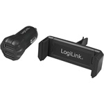 LogiLink PA0203 10W univerzális autós töltő adapter + tartó