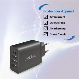 LogiLink PA0221 27W univerzális hálózati töltő adapter fekete
