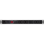 LogiLink PDU8A02 19" PDU 8db C13 rack elosztó fekete