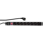 LogiLink PDU 8 Schuko CEE 7 19" rack elosztó 2m fekete