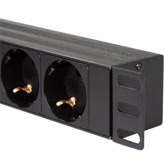 LogiLink PDU8C02 19" PDU 8db villásdugó CEE 7/3 (EU) rack elosztó 2m fekete