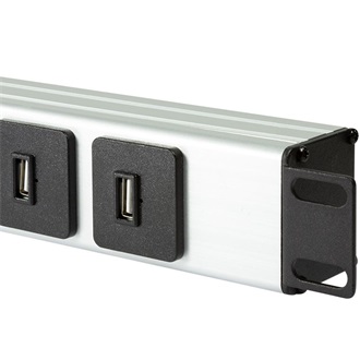 LogiLink PDU8U01 19" PDU 8db USB 2.0 A rack elosztó 2m ezüst-fekete