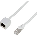 LogiLink Premium RJ45 CAT6A S/FTP -> RJ45 CAT6A S/FTP M/F adatkábel hosszabbító 3m fehér