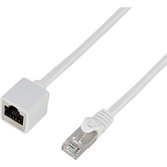 LogiLink Premium RJ45 CAT6A S/FTP -> RJ45 CAT6A S/FTP M/F adatkábel hosszabbító 5m fehér