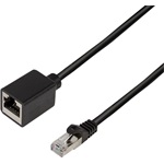 LogiLink Premium RJ45 CAT6A S/FTP -> RJ45 CAT6A S/FTP M/F adatkábel hosszabbító 3m fekete