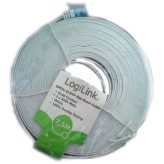 LogiLink RJ45 CAT5e UTP - RJ45 CAT5e UTP M/M adatkábel 0.25m fehér flat