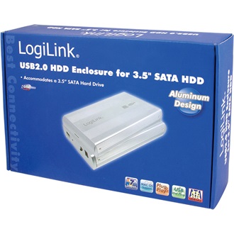 LogiLink 3.5" SATA2 USB3.0 külső ház aluminium