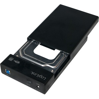LogiLink Screwless 3.5" SATA3 USB3.0 külső ház fekete kapcsolóval