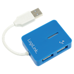 LogiLink "Smile" USB 2.0 4 portos hub, kék