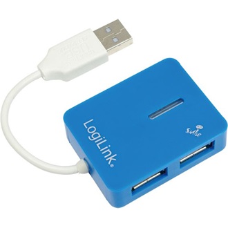 LogiLink "Smile" USB 2.0 4 portos hub, kék
