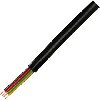 LogiLink telefon adatkábel 100m fekete lapos, 4-eres
