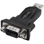 LogiLink USB-A 2.0 -> Serial RS-232 DB9 M/M adapter fekete