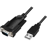 LogiLink USB-A 2.0 -> Serial RS-232 DB9 M/M adatkábel 1.5m fekete