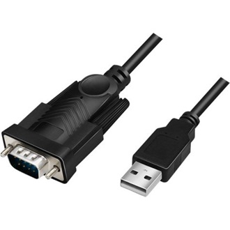 LogiLink USB-A 2.0 -> Serial RS-232 DB9 M/M adatkábel 1.5m fekete