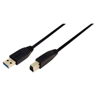 LogiLink USB-A 3.0 -> USB-B 3.0 M/M adatkábel 1m fekete
