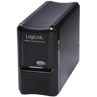 LogiLink USB 3.0 KÉT HELYES RAID ház 2x 3,5" S-ATA merevlemezhez, alumínium, fekete