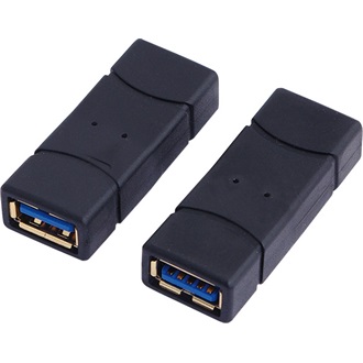 LogiLink USB-A 3.0 - USB-A 3.0 F/F adapter fekete