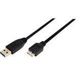 LogiLink USB-A 3.0 -> USB-B 3.0 micro M/M adatkábel 1m fekete